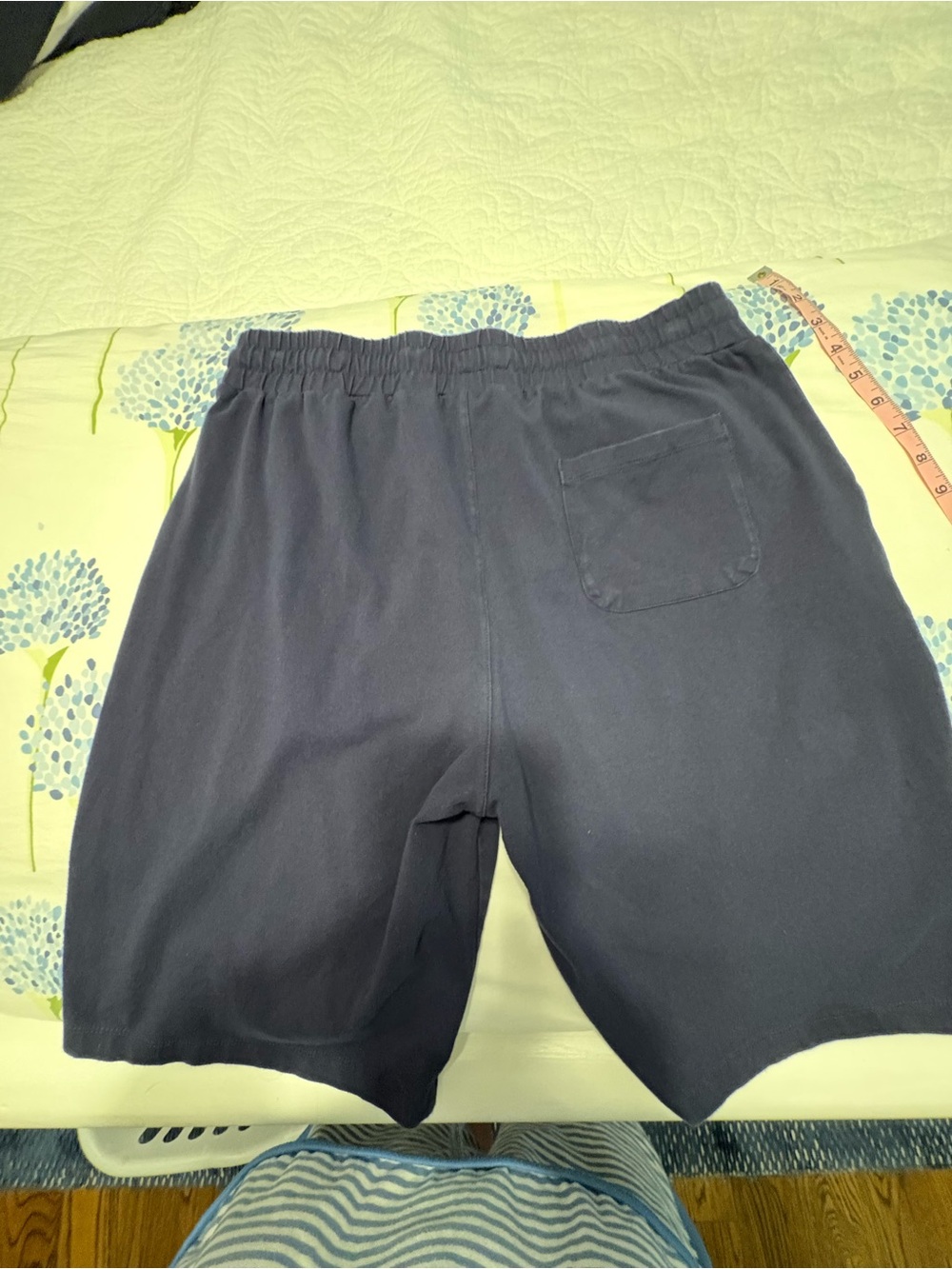Daily Ritual Navy Drawstring Track Shorts - Picture 10 of 12